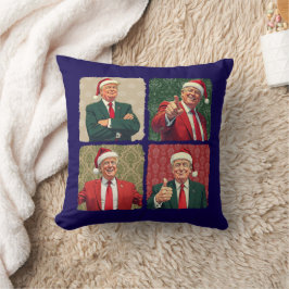 Almofada Travesseira de Natal Pop Art Trump Decoração de Fe