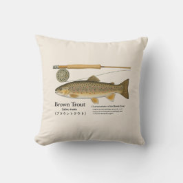 Almofada Travesseira de Pesca com Mosca para Truta Marrom
