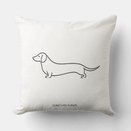 Almofada Travesseira de Tecido com Arte de Linha Única de D