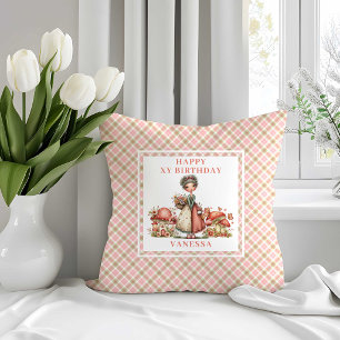 Almofada Travesseira Decorativa Cogumelo Rosa de Aniversári