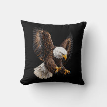 Travesseira Decorativa com Gráfico Águia Careca Vo