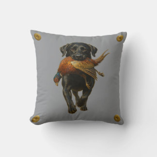 Almofada Travesseira decorativa com Labrador Retriever pret