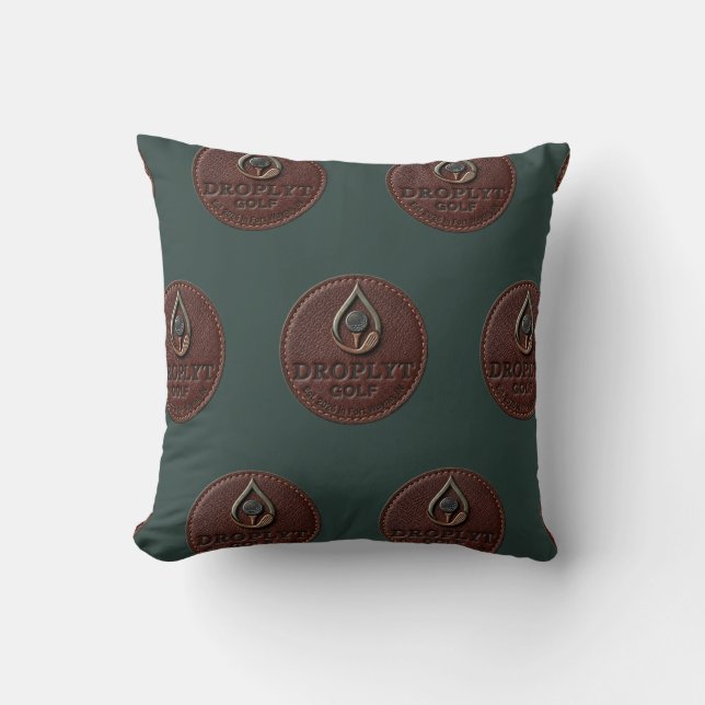 Almofada Travesseira Decorativa com Logo Rústico Droplyt Go (Frente)
