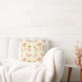 Almofada Travesseira decorativa com padrão de jardim floral