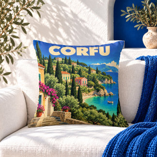 Almofada Travesseira Decorativa com Poster de Viagem de Cor
