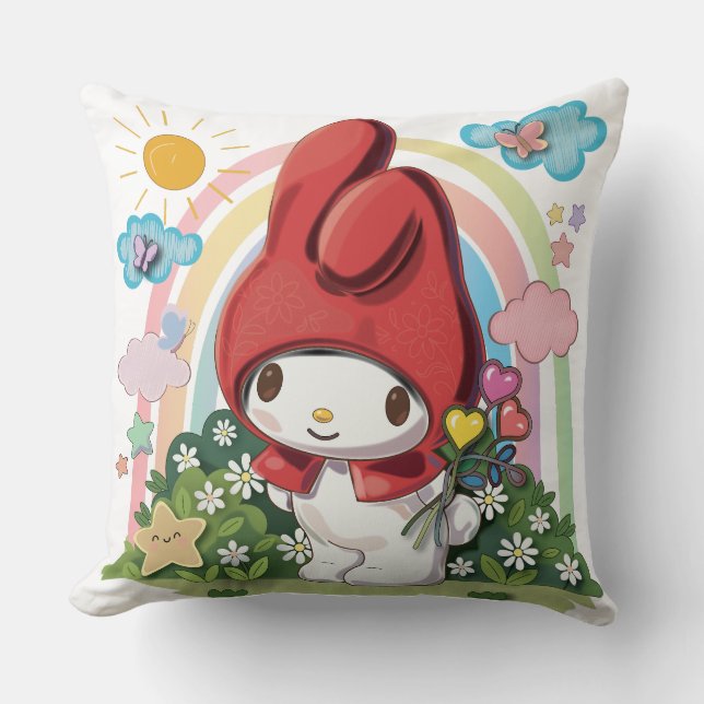 Almofada Travesseira Decorativa Cozinha Bunny & Flores Berç (Frente)