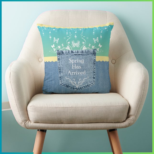 Almofada Travesseira Decorativa de Borboletas da Primavera (Butterflies Spring Decorative Pillow)
