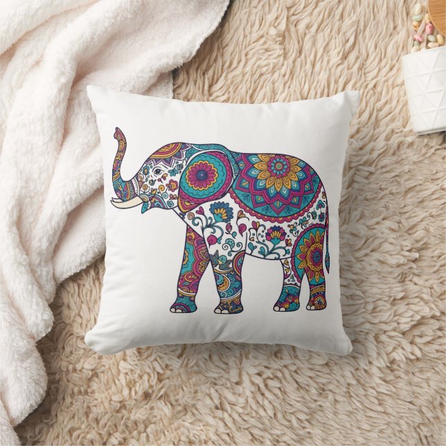 Almofada Travesseira Decorativa de Elefante Abstrato – Mode (Cobertor)