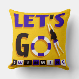 Almofada Travesseira Decorativa de Natação