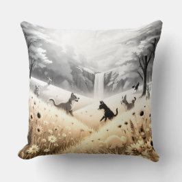 Almofada Travesseira Decorativa Flores Amarelo Dourado & Ág