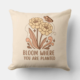 Almofada Travesseira Decorativa Floresça Onde Você Está Pla