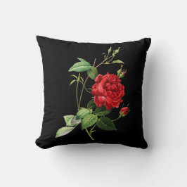 Almofada Travesseira Decorativa Rosa Vermelha Vintage
