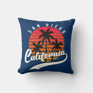 Almofada Travesseira Decorativa San Diego Retro Sunset
