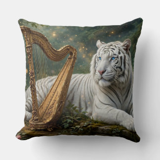 Almofada Travesseira Decorativa Tigre Branco