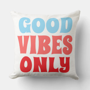 Almofada Travesseira Decorativa Tipografia Good Vibes Only