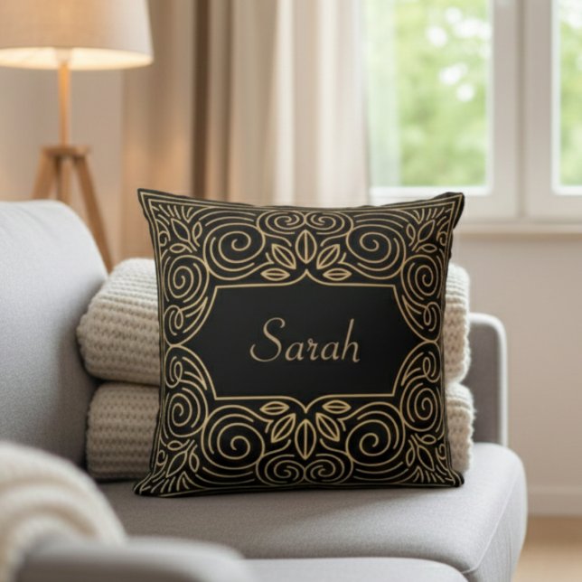 Almofada Travesseira Personalizada Art Déco Moderna (Criador carregado)