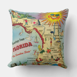 Almofada Travesseira Personalizada com Mapa da Flórida