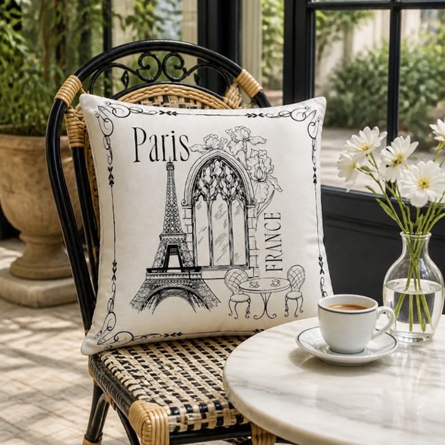 Almofada Travesseira Romântica Paris França (Criador carregado)