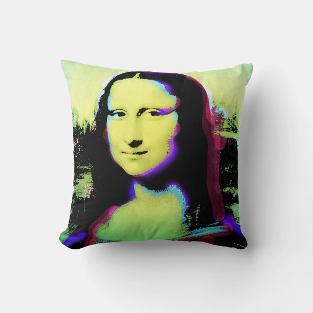 Almofada Travesseiro 1 da arte de Mona Lisa (Frente)