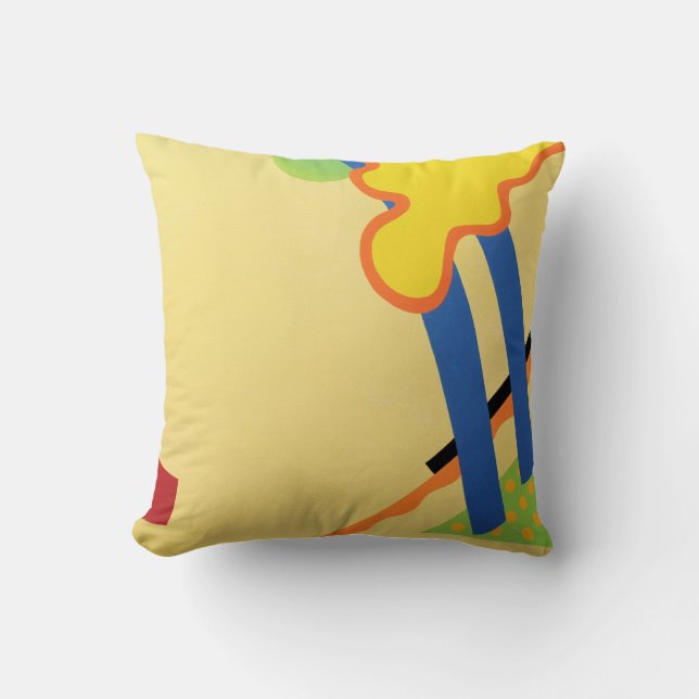 Almofada Travesseiro Abstrato Azul Grass 3 (Frente)