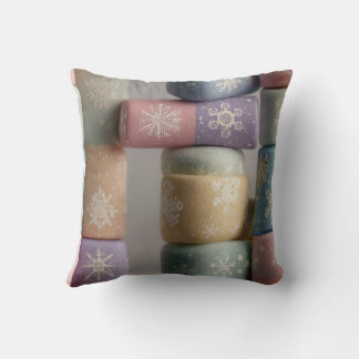 Almofada Travesseiro Abstrato Pastel e Patchwork de Floco d