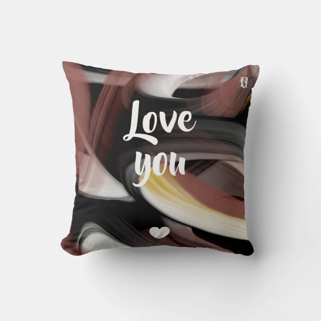 Almofada Travesseiro Abstrato Trend Interior Decor Preto (Frente)