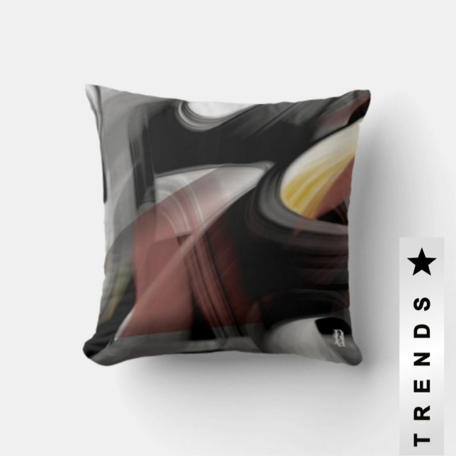 Almofada Travesseiro Abstrato Trend Interior Decor Preto (Criador carregado)