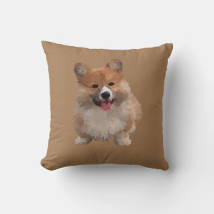 Almofada Travesseiro adorável do Corgi de Galês da aguare