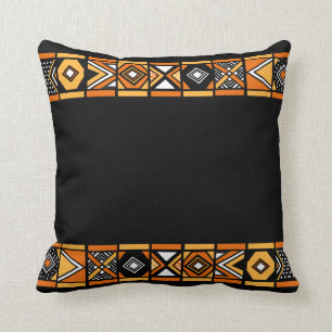 Almofada Travesseiro africano nativo preto da arte