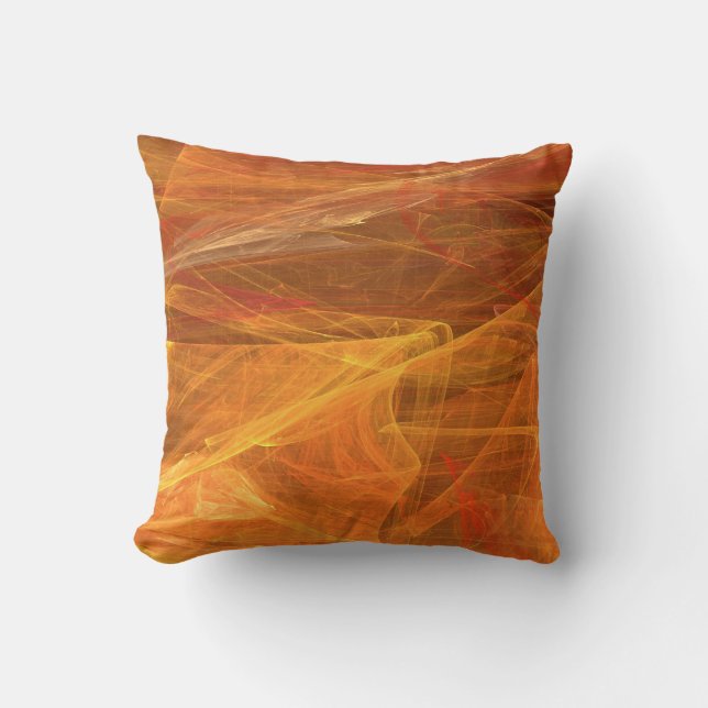 Almofada Travesseiro alaranjado Textured abstrato do (Frente)