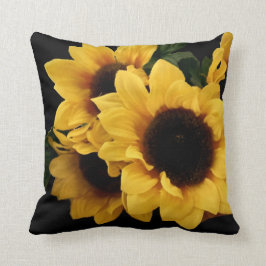 Almofada Travesseiro amarelo da decoração dos girassóis