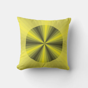Almofada Travesseiro amarelo de ilusão óptica