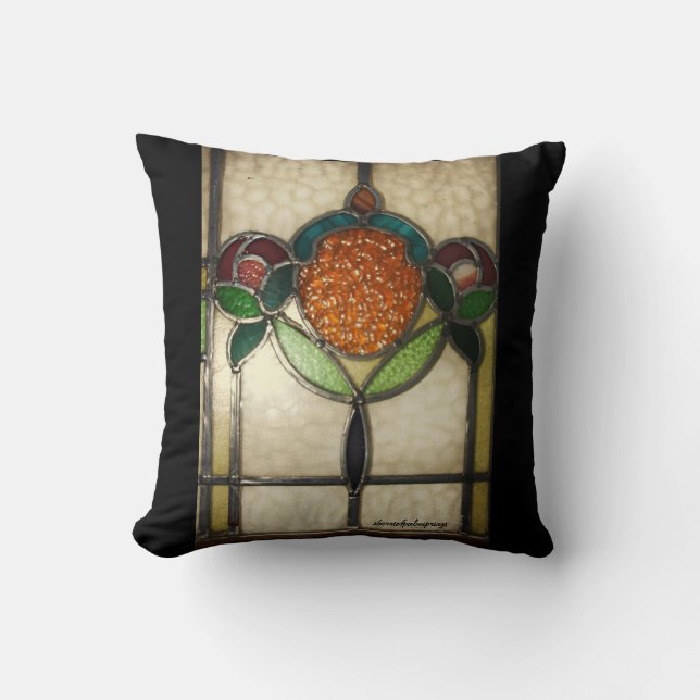 Almofada TRAVESSEIRO. .AMERICAN MOJO do VITRAL de (Frente)