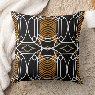 Almofada Travesseiro Art Deco Black and White Vintage