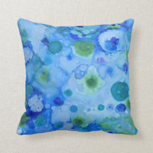 travesseiro azul e verde "Abaixo da Água"