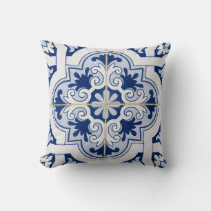 Almofada Travesseiro Azulejo azul Ênfase Clássica Cerâmic