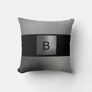 Almofada Travesseiro B de Cinza preto contemporâneo
