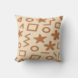 Almofada Travesseiro Beige e Marrom Avermelhado
