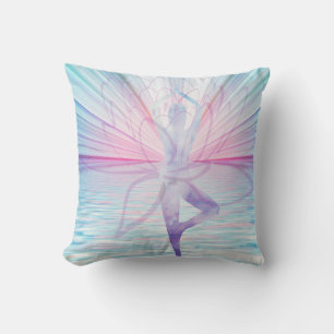 Almofada Travesseiro Belo Rosa e Azul Vrikshasana Yoga