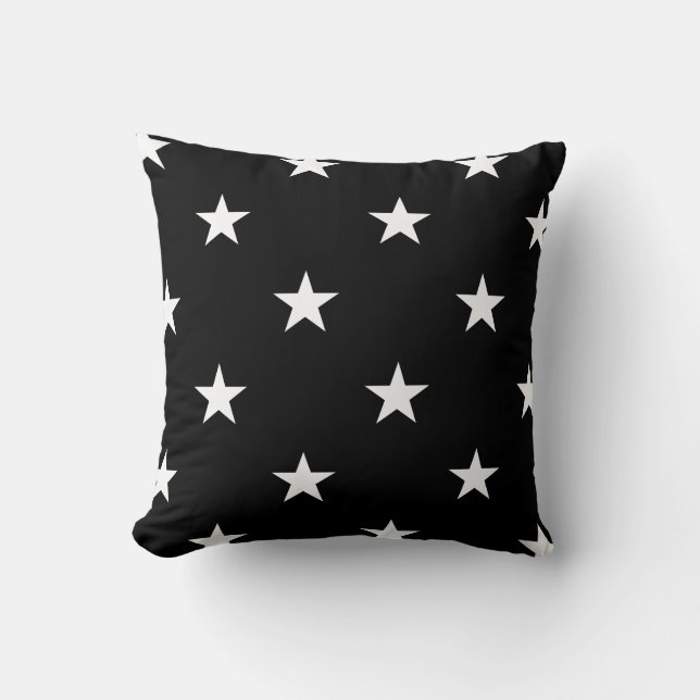 Almofada Travesseiro Black Large Stars (Frente)