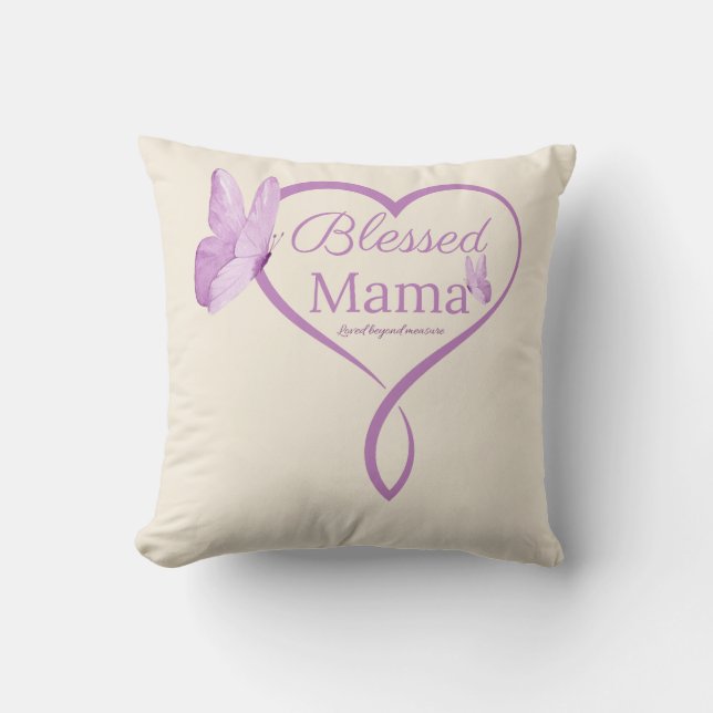 Almofada Travesseiro Blessed Mama – Presente de Dia das Mãe (Frente)
