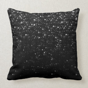 Almofada Travesseiro Bling de cristal preto Strass