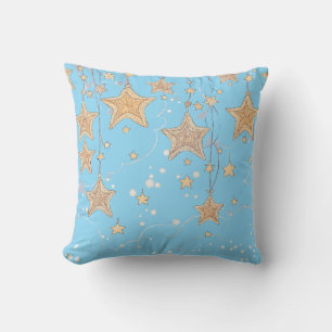 Almofada Travesseiro Blue Wish Star Throw Céu e Estrelas