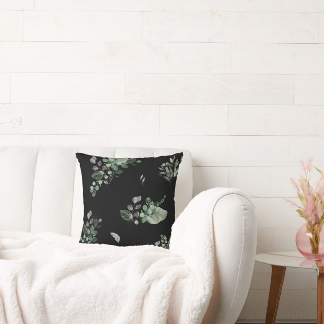 Almofada TRAVESSEIRO bonito DE IMPRESSÃO BOTÂNICO VERDE PRE (Sofá)