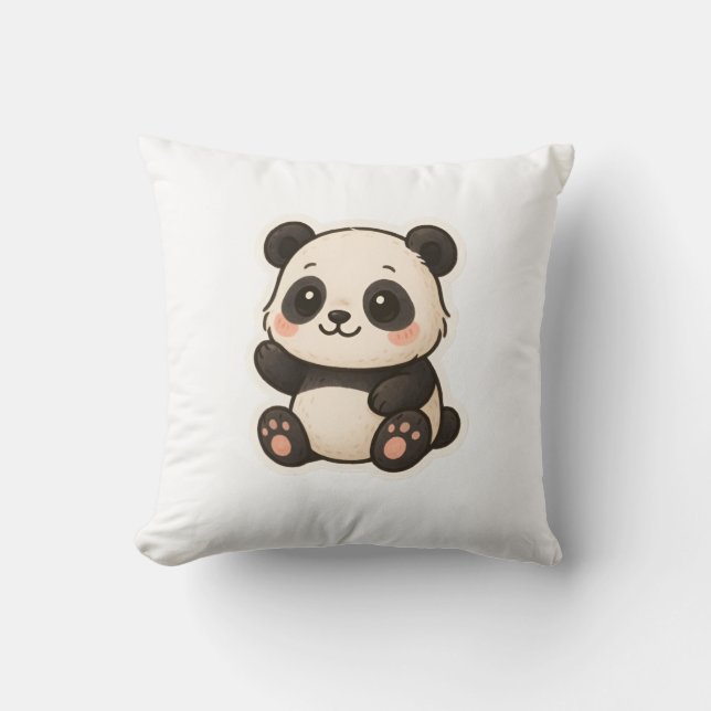 Almofada Travesseiro bonito de kawaii panda (Frente)