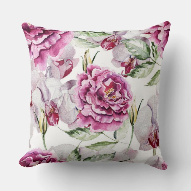 Almofada Travesseiro bonito Decorativo Floral (Frente)
