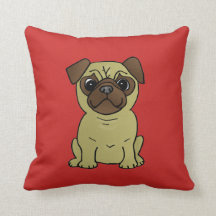 Travesseiro bonito do Pug