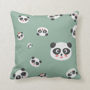 Almofada Travesseiro bonito ou coxim das caras da panda