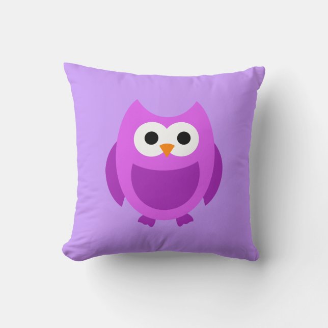 Almofada Travesseiro bonito roxo dos desenhos animados dos (Frente)