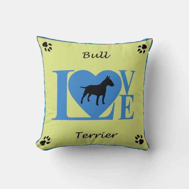 Almofada Travesseiro Bull Terrier LOVE (Frente)